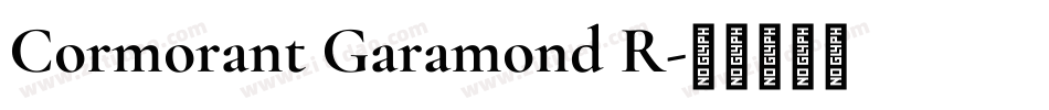 Cormorant Garamond R字体转换